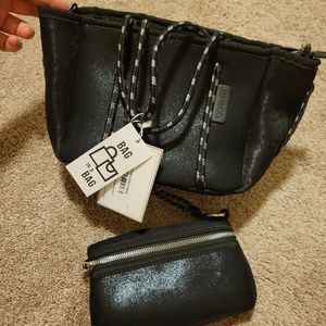 Jen & Co Black Cheetah Bag in a Bag